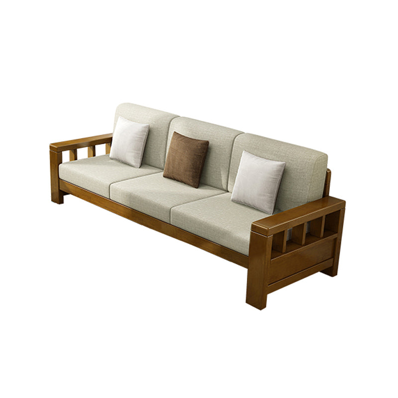 Craftsman Recessed Arm Sofa with Pillows 33.46" for Living Room