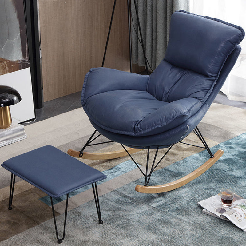 26.77" L x 37.40" W x 34.64" H Armless Lounge Chair with Ottoman for Living Room