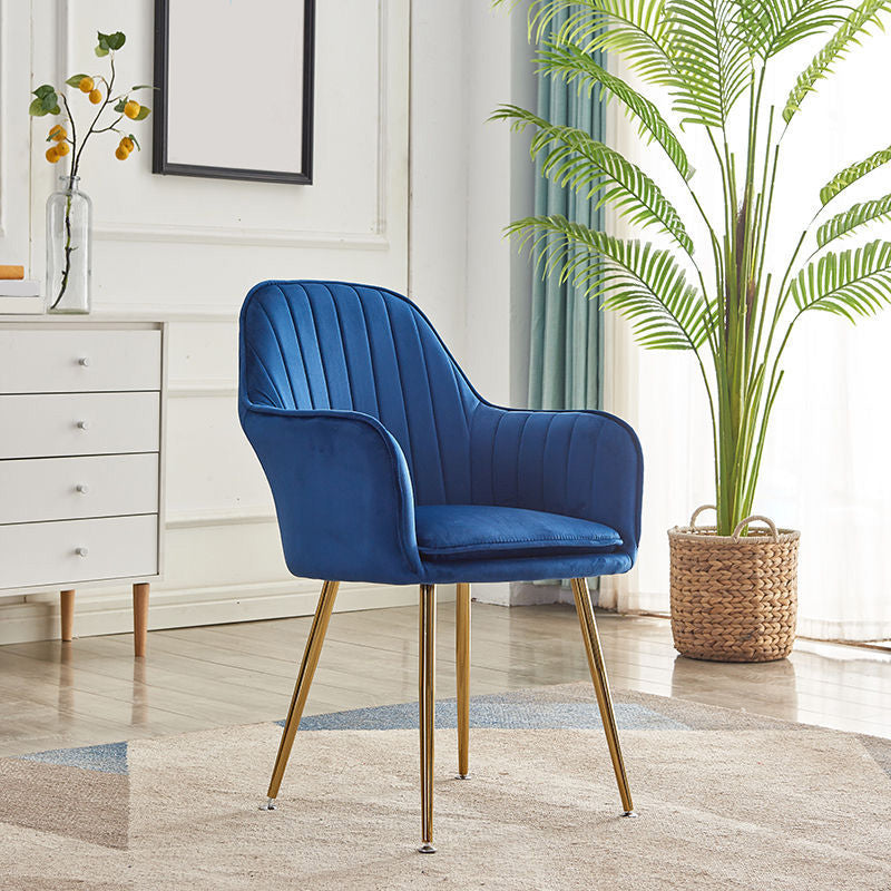 Flared Arms Solid Color 23.6"Wide  Armchair with Basic Four Legs