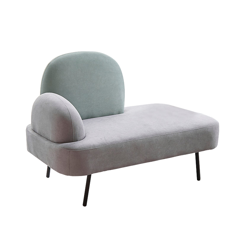 Contemporary Cotton Blend Single Arm Tight Back Light-grey Sofa Set