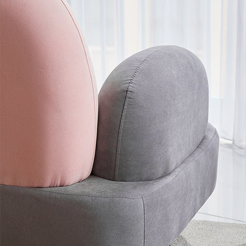 Contemporary Cotton Blend Single Arm Tight Back Light-grey Sofa Set