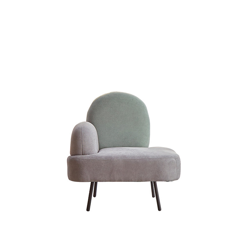 Contemporary Cotton Blend Single Arm Tight Back Light-grey Sofa Set