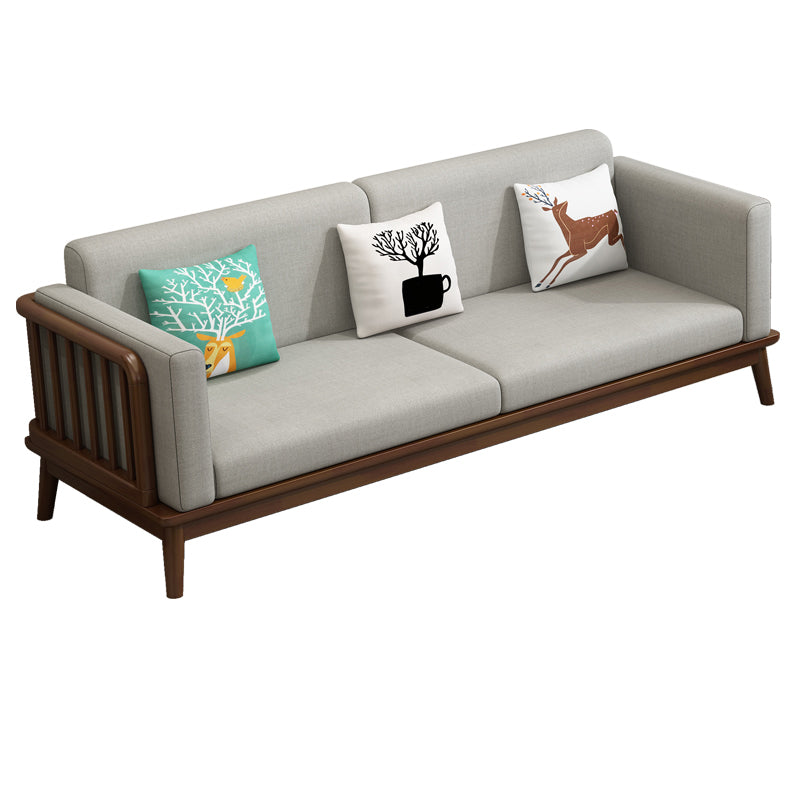Linen Cushions Modern  Sofa 31"W Square Arm Sofa  for Living Room