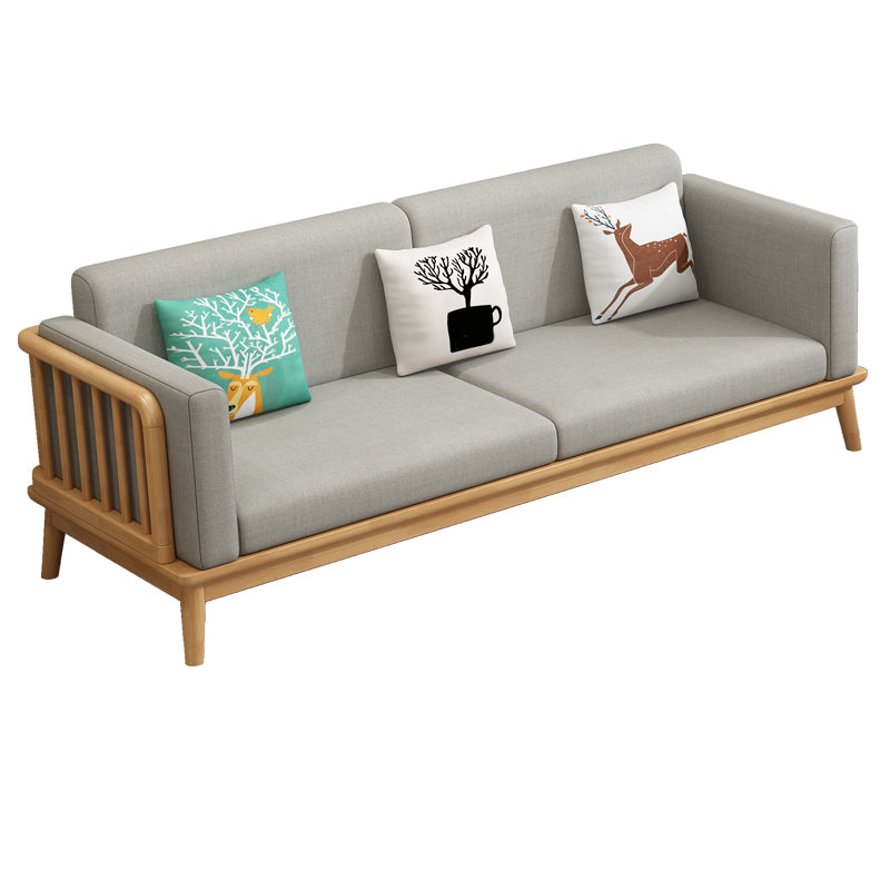 Linen Cushions Modern  Sofa 31"W Square Arm Sofa  for Living Room