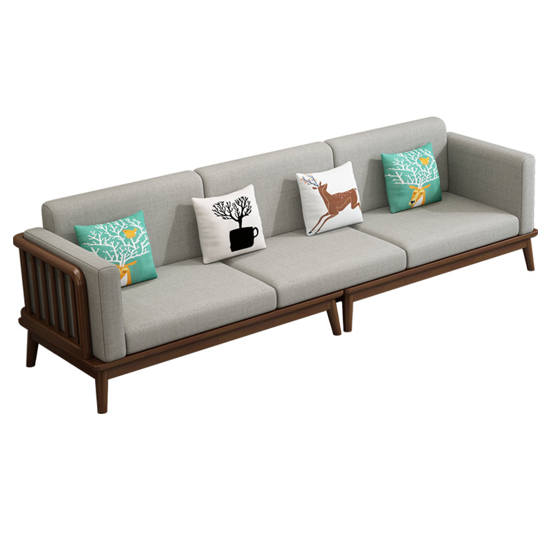 Linen Cushions Modern  Sofa 31"W Square Arm Sofa  for Living Room