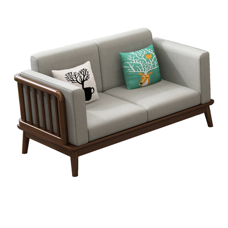 Linen Cushions Modern  Sofa 31"W Square Arm Sofa  for Living Room