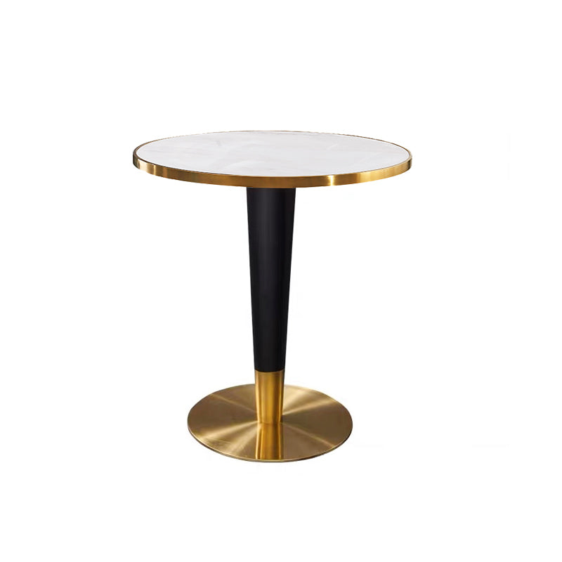 29.5-inch Tall Side End Table Round Steel Pedestal Table for Living Room