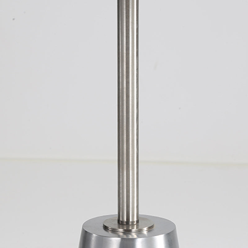 Contemporary Stainless Steel Round Side End Table with Metal Pedestal Leg