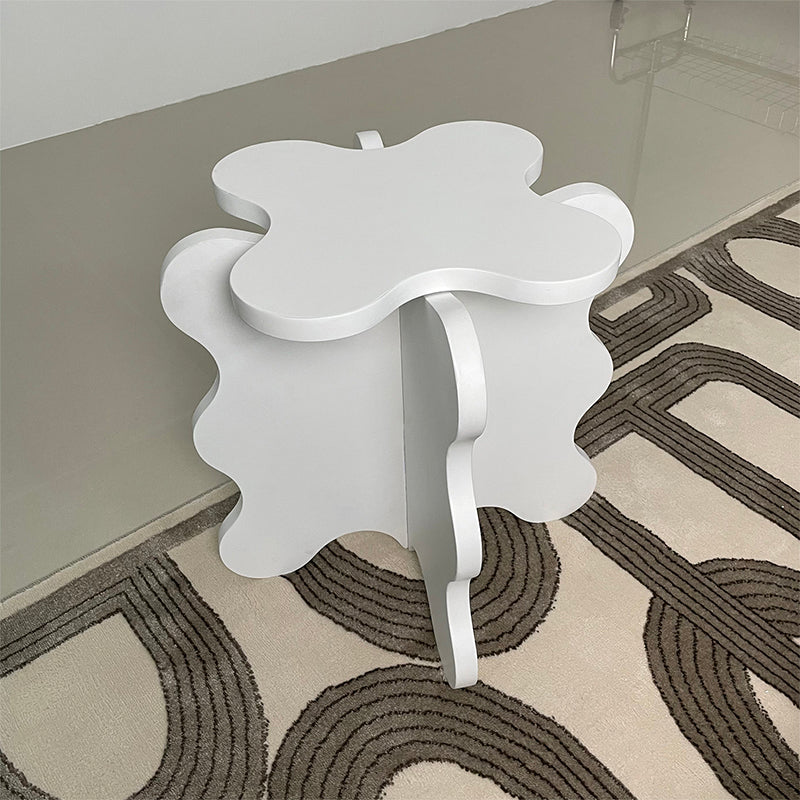 19.6" L X19.6" W X 19.6" H Modern Geometric Wood Side Table for Living Room