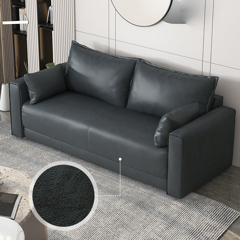 Standard Genuine Leather and Faux Leather Down Fill Sponge Loveseat