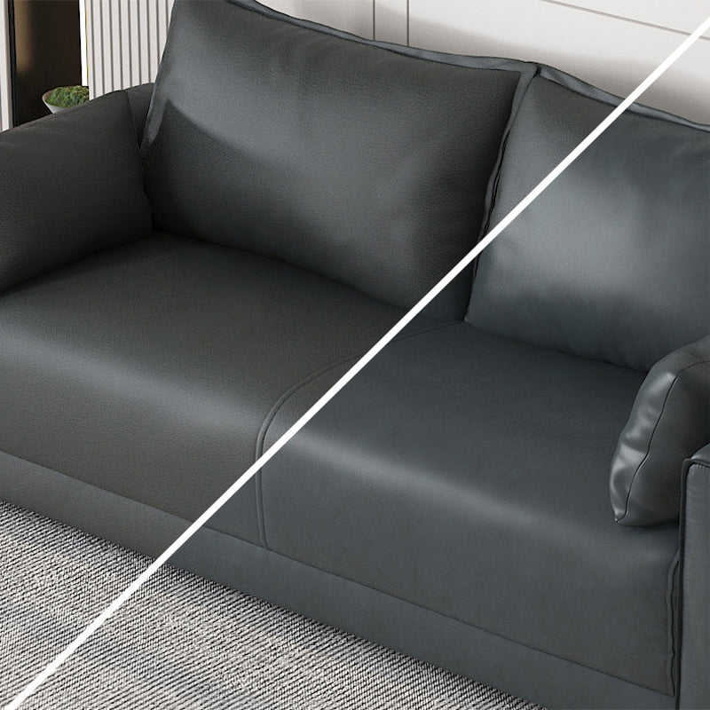 Standard Genuine Leather and Faux Leather Down Fill Sponge Loveseat