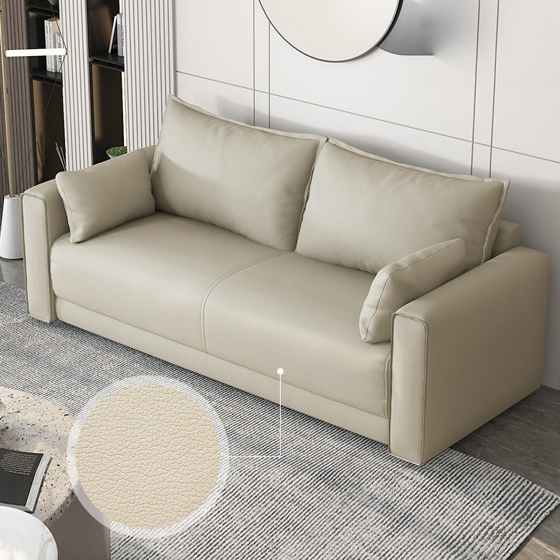 Standard Genuine Leather and Faux Leather Down Fill Sponge Loveseat