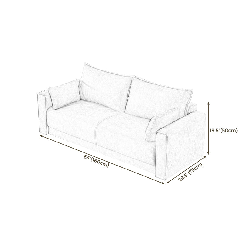 Standard Genuine Leather and Faux Leather Down Fill Sponge Loveseat