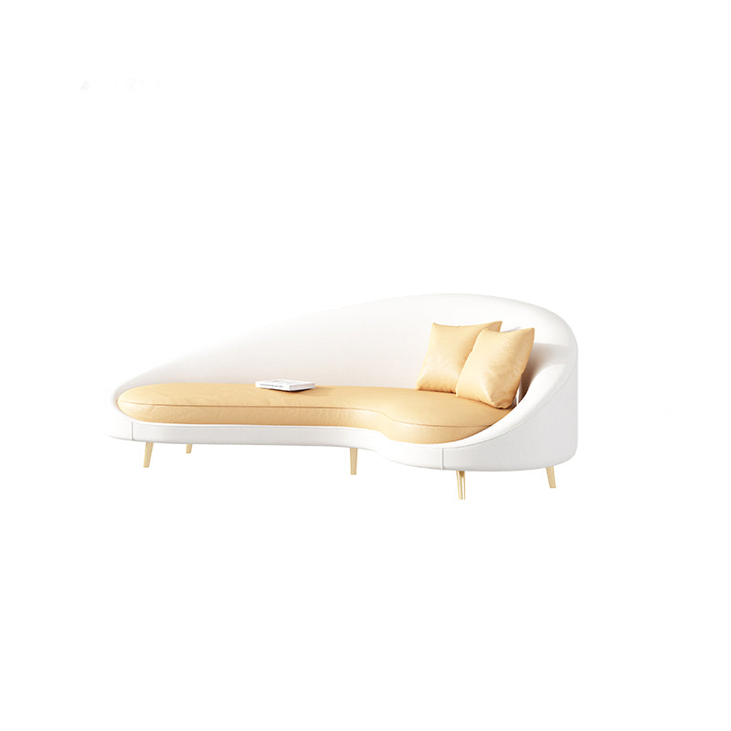 Beige Scandinavian Sofa with Tight Back 93' Wide for Living Room