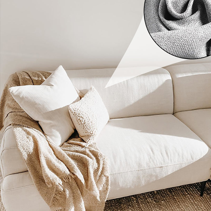 Linen Recessed Arm Sofa 38"W  Modern Cushions Sofa for Living Room