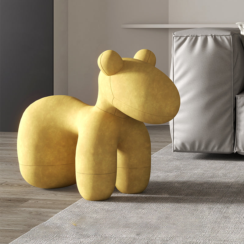 Modern Fabric Accent Chair Animal Armless Slipper Chair for Living Room
