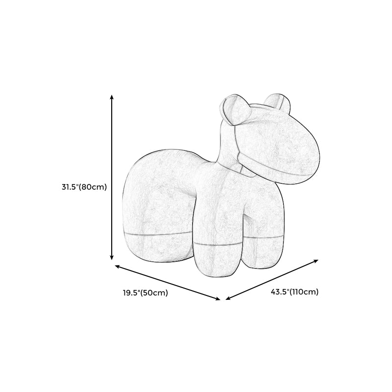 Modern Fabric Accent Chair Animal Armless Slipper Chair for Living Room