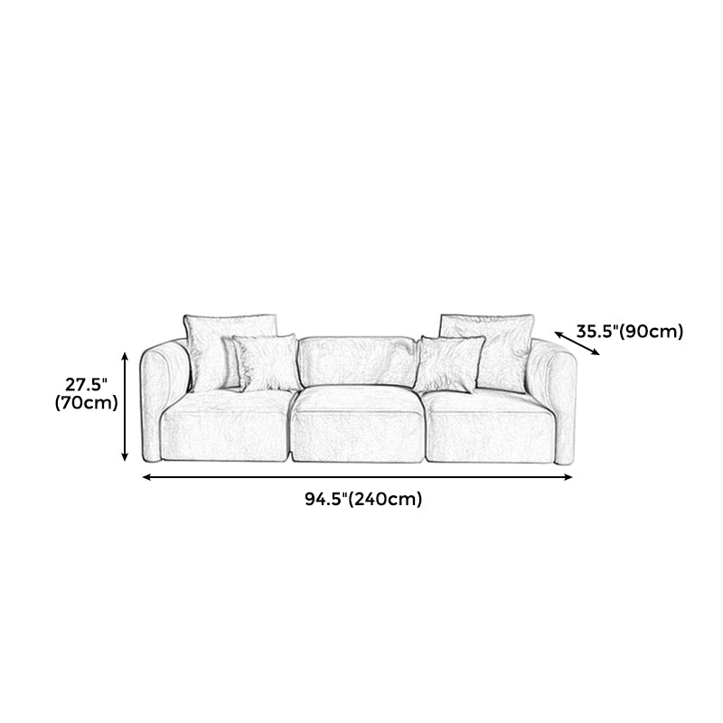Light-grey Scandinavian Sofa 27.6" for Living Room and Apartment