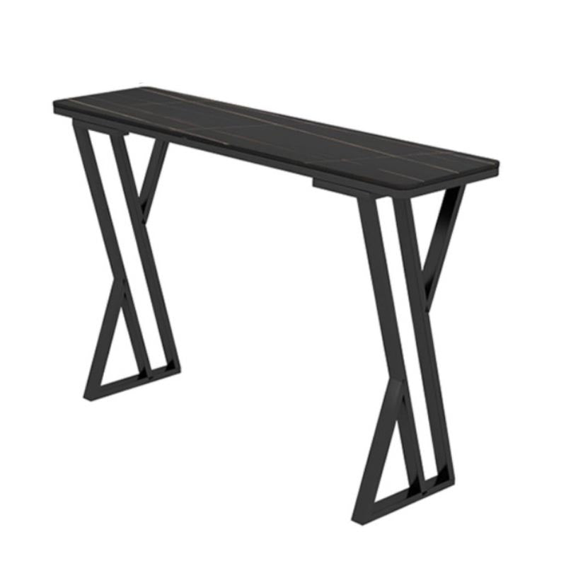 Industrial Rectangle Top Counter Table 42-inch Height Table for Coffee Shop