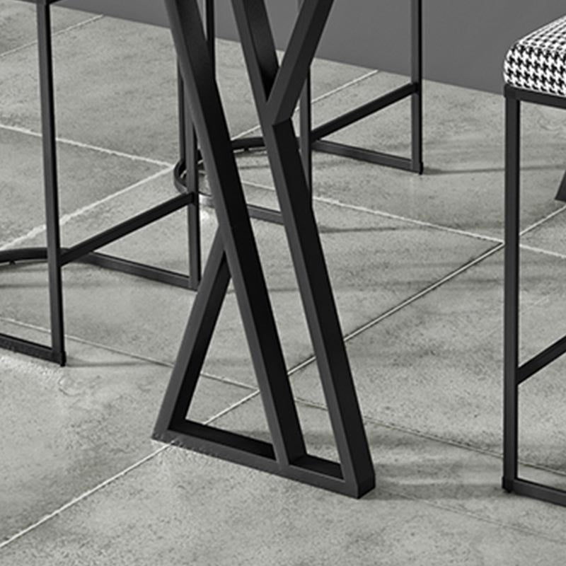 Industrial Rectangle Top Counter Table 42-inch Height Table for Coffee Shop