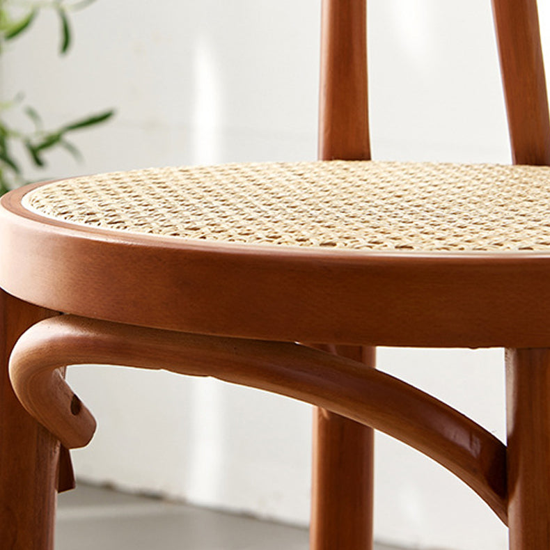 Modern Low Back Bar-stool Round Counter Bar Stool with Wooden Legs