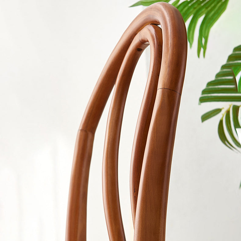 Modern Low Back Bar-stool Round Counter Bar Stool with Wooden Legs