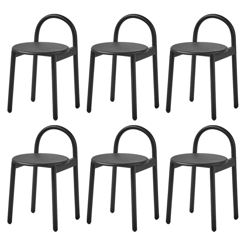 Industrial Circular Wood Top Barstool Metal 4 Legs Bar Stool for Living Room