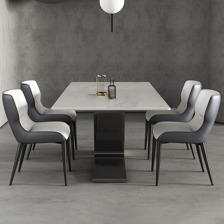 Modern White Sintered Stone Dining Table Set 1/4/5/7 Pieces Dining Set for Home Use
