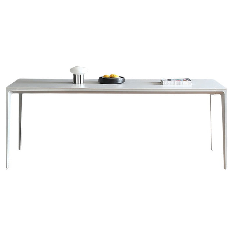 Modern Aluminium Dining Table Set 1/4/5/7 Pieces Rectangle Dinette Set with Sintered Stone