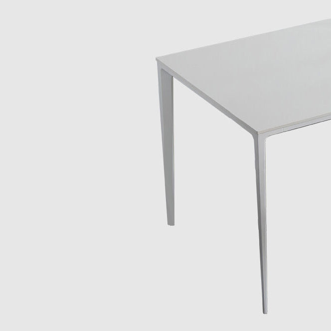Modern Aluminium Dining Table Set 1/4/5/7 Pieces Rectangle Dinette Set with Sintered Stone
