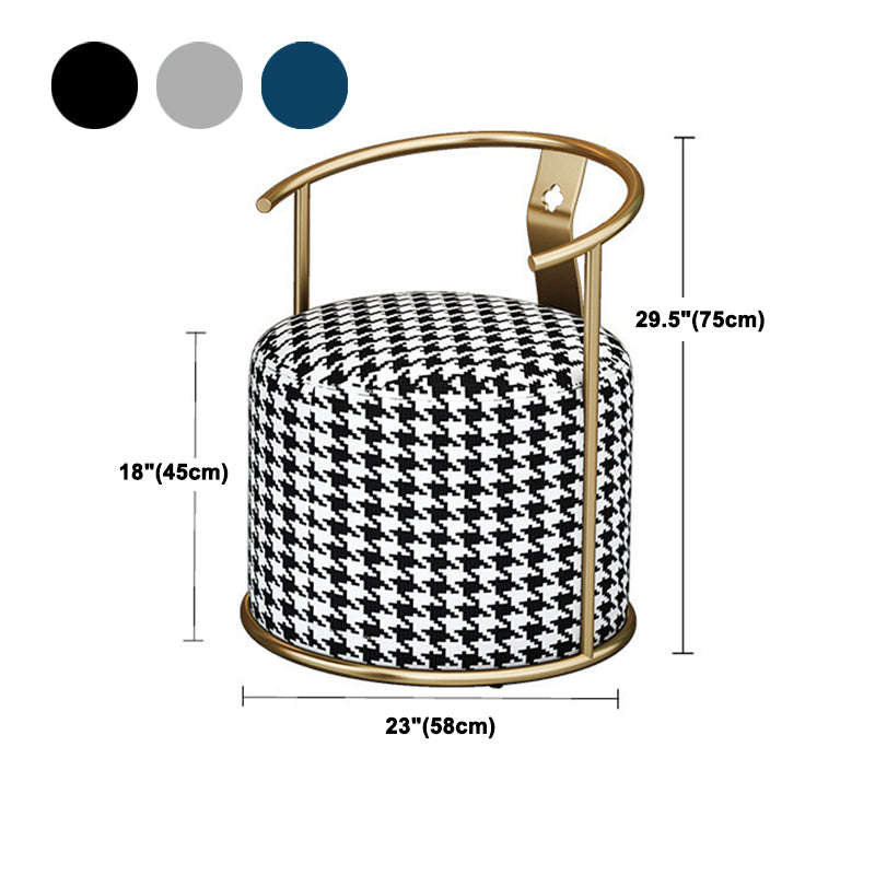 Glam Black Sintered Stone Dining Table Set Round 1/2/3/4/5 Pieces Dining Set