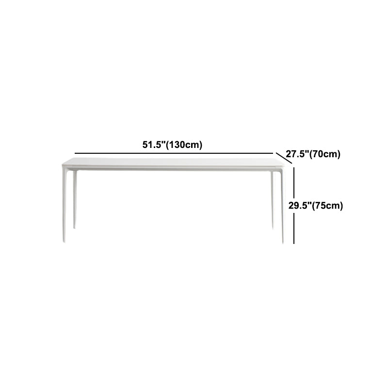 Modern White Dining Table Set 1/2/5/6/7 Pieces Rectangle Dinette Set with Sintered Stone