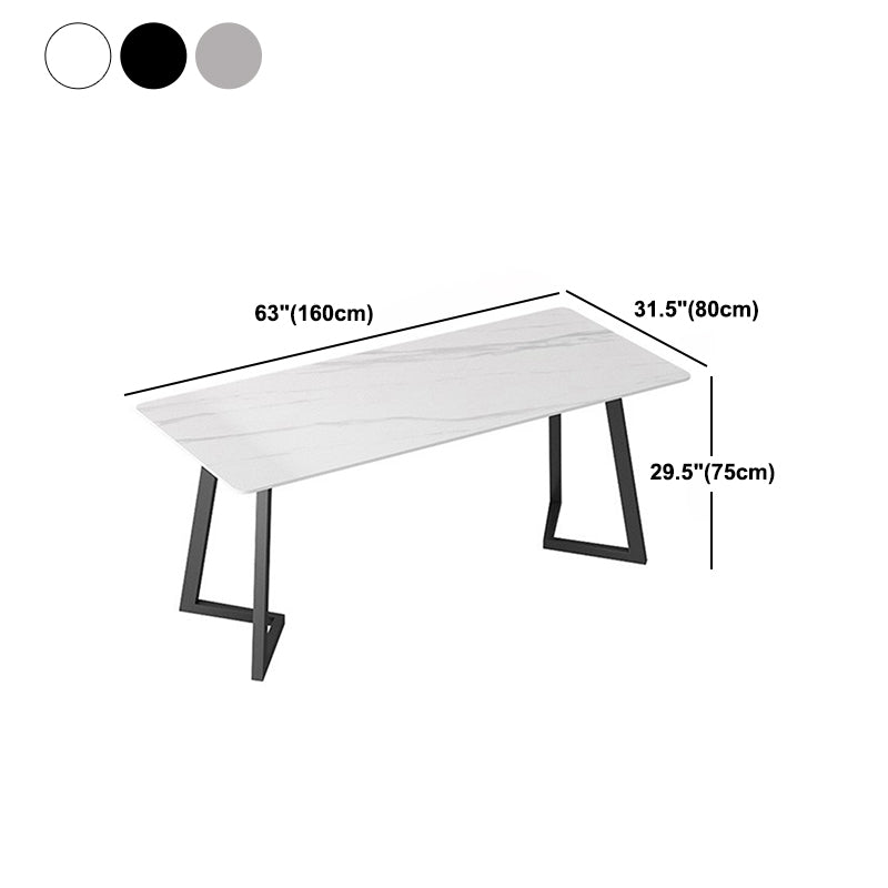 Modern Rectangle Dining Table Set 1/4/7 Pieces Dinette Set with Sintered Stone Top