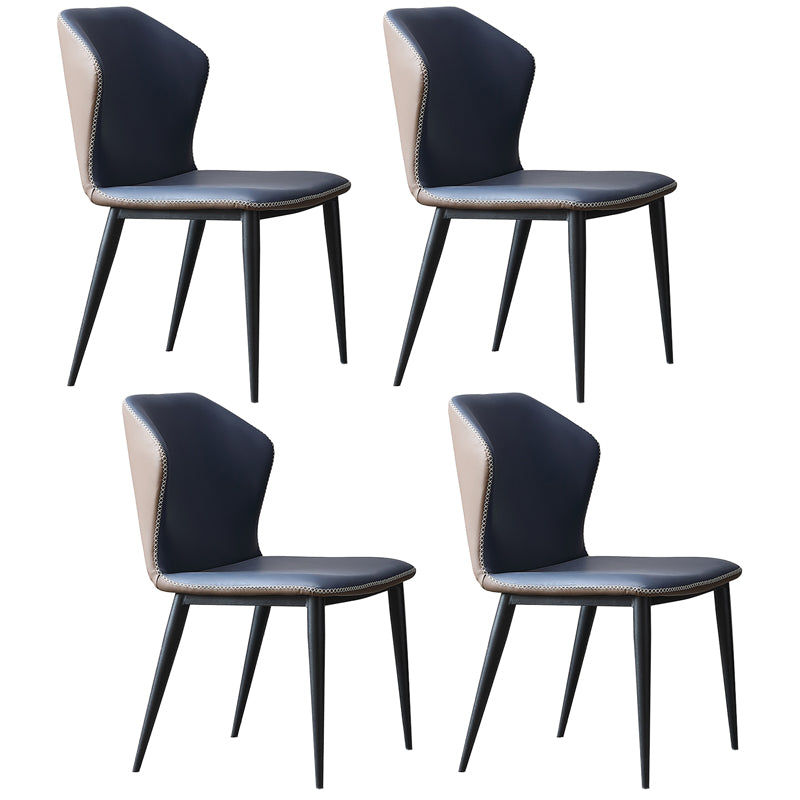 Modern Scalable Dinette Set 1/4/5/7 Pieces Round Blue Sintered Stone Top Dining Table Set