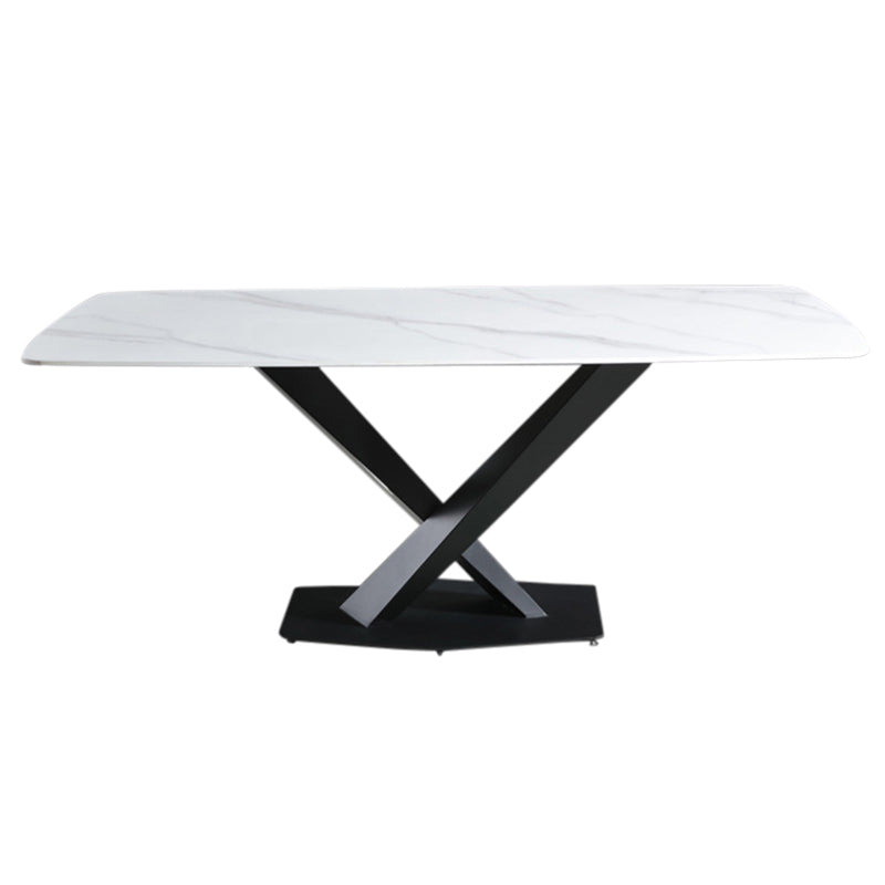 Glam Rectangle Dining Table Set 1/2/5/7 Pieces Dinette Set with Sintered Stone Top