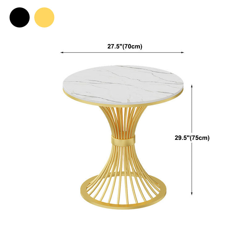 Modern Style Dining Table Sintered Stone Round Table for Dining Room