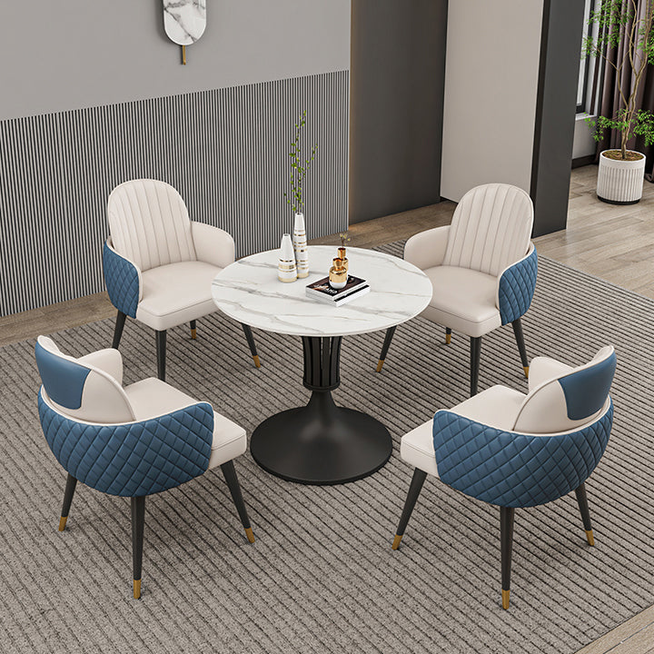 Modern Round Dining Table Sintered Stone Table for Dining Room