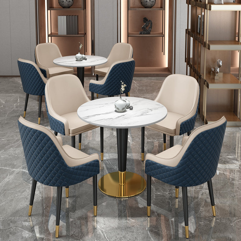 Modern Style Round Dining Table Sintered Stone Table for Dining Room