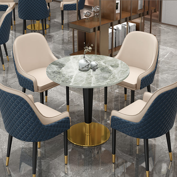 Modern Style Round Dining Table Sintered Stone Table for Dining Room