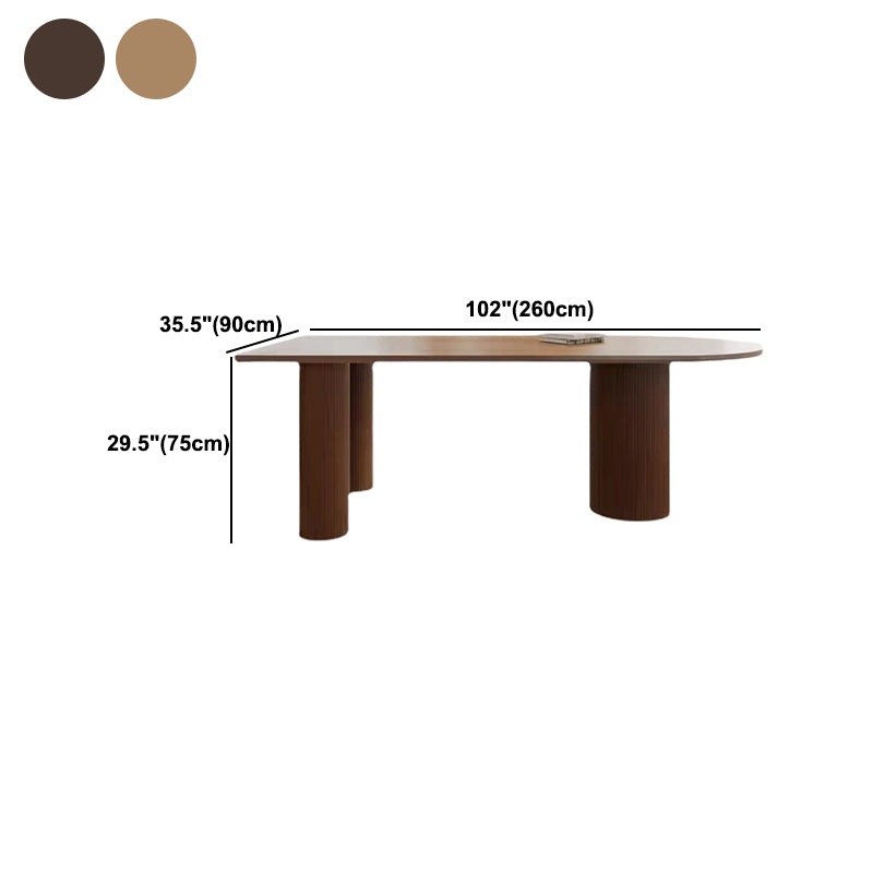 Modern Brown in Solid Wood Counter Table Specialty Dining Table for Kitchen