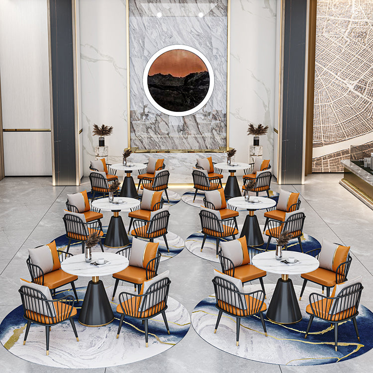 Metal Modern Round Indoor Table Sintered Stone Table for Kitchen