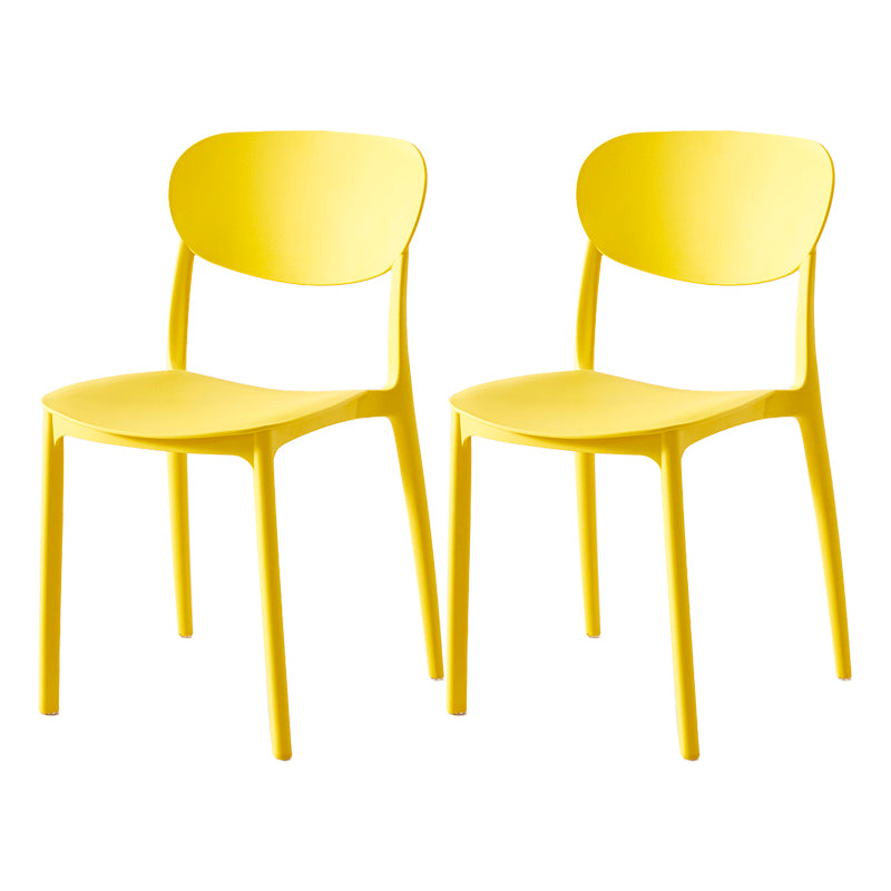 Scandinavian Matte Finish Plastic Side Chair Stackable Milk Tea Shop Dining Chair