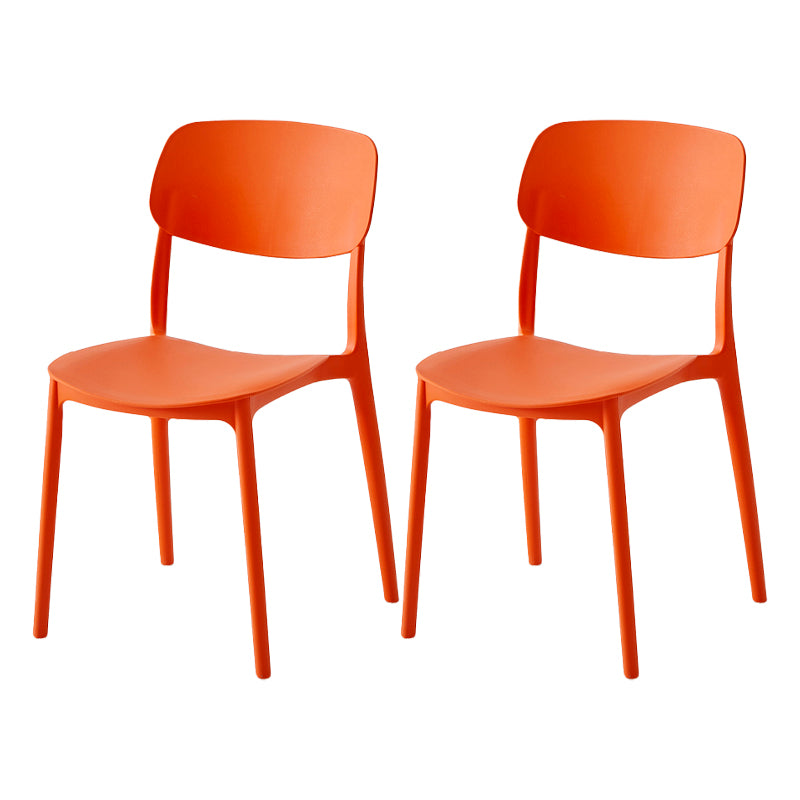 Scandinavian Matte Finish Plastic Side Chair Stackable Milk Tea Shop Dining Chair