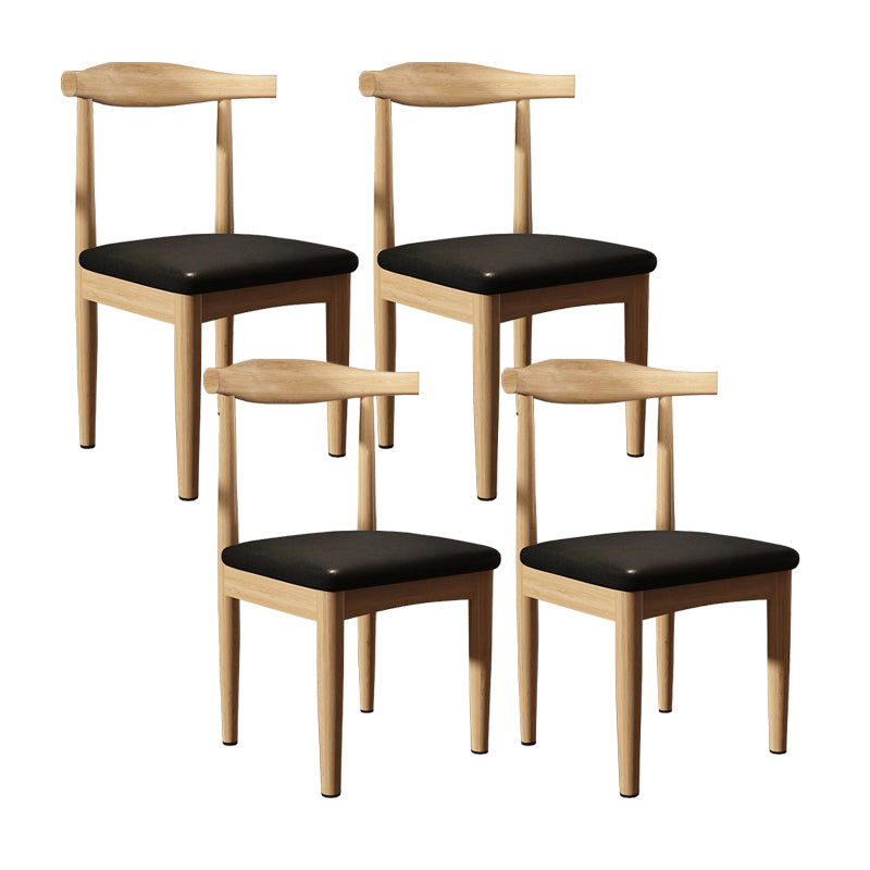 Modern Restaurant Open Back Side Chair Matte Finish Upholstered Dining Chair