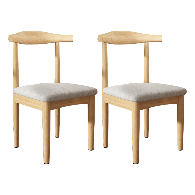 Modern Restaurant Open Back Side Chair Matte Finish Upholstered Dining Chair