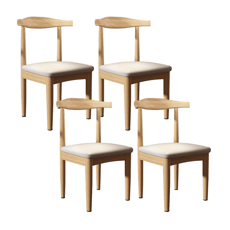 Modern Restaurant Open Back Side Chair Matte Finish Upholstered Dining Chair