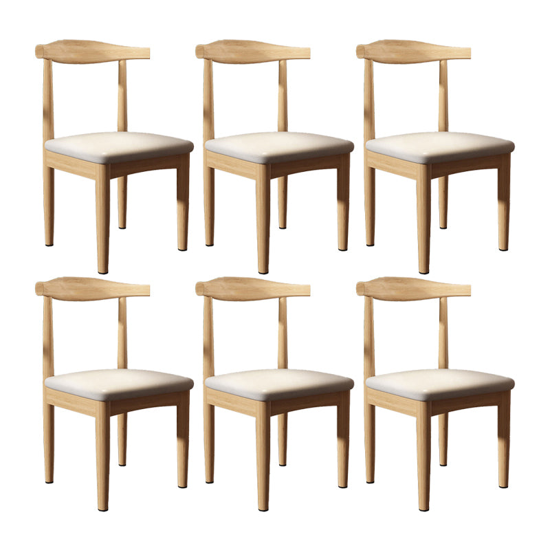 Modern Restaurant Open Back Side Chair Matte Finish Upholstered Dining Chair