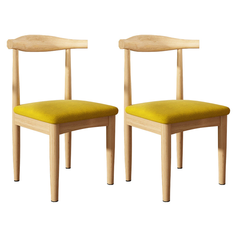 Modern Restaurant Open Back Side Chair Matte Finish Upholstered Dining Chair