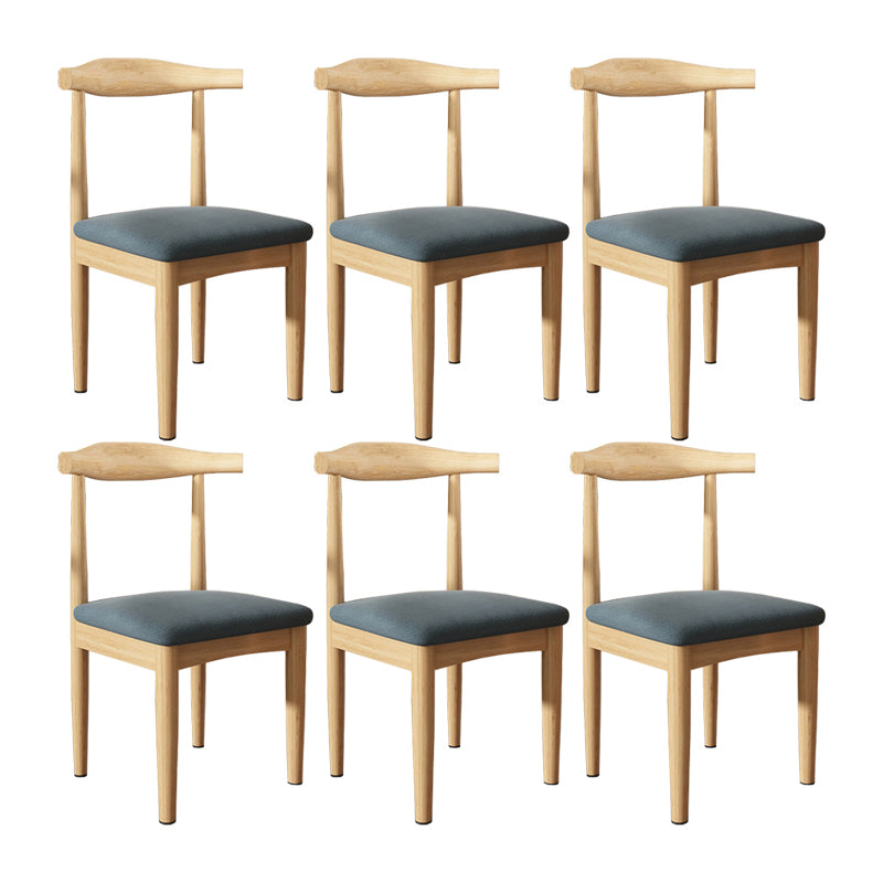 Modern Restaurant Open Back Side Chair Matte Finish Upholstered Dining Chair