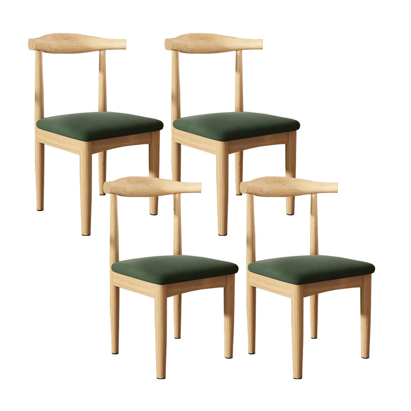 Modern Restaurant Open Back Side Chair Matte Finish Upholstered Dining Chair